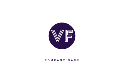 VF, FV, V, F Abstract Letters Logo Monogram