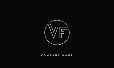 VF, FV, V, F Abstract Letters Logo Monogram