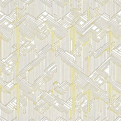 seamless geometric pattern with a gold line