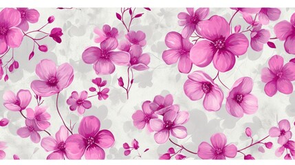  a close up of a pink flower on a white wallpaper with pink flowers on a white wallpaper background.