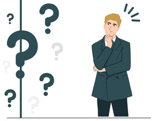 Curiosity  and asking questions concept vector illustration
