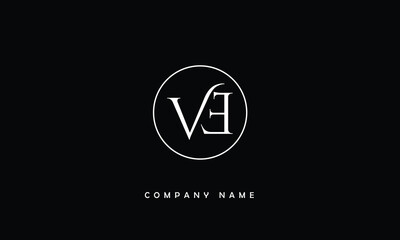 VE, EV, V, E Abstract Letters Logo Monogram
