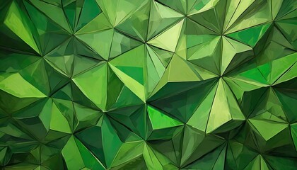 Fototapeta na wymiar a visually stunning abstract illustration with a polygon background adorned by vibrant green geometric shapes and captivating patterns, embodying a contemporary and artistic feel