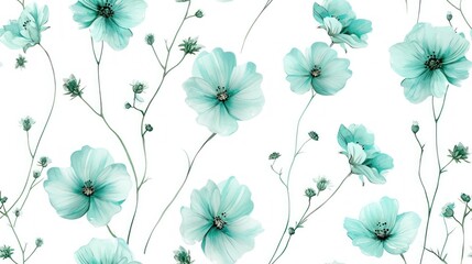  a close up of a bunch of flowers on a white background with green stems and flowers on a white background. - obrazy, fototapety, plakaty