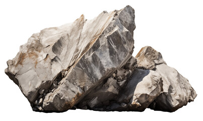 Rock isolated on transparent background.  Clipping path included. 3d illustration.