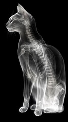 cat x-ray isolated black