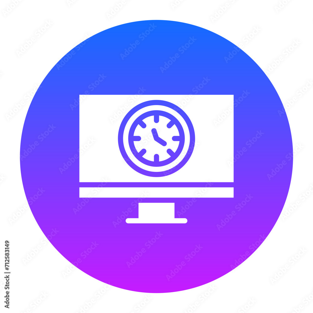 Sticker monitor icon