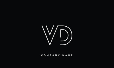 Fototapeta na wymiar VD, DV, V, D Abstract Letters Logo Monogram