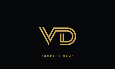 VD, DV, V, D Abstract Letters Logo Monogram