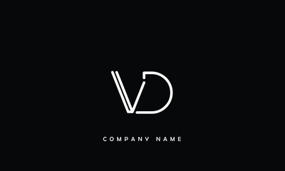 VD, DV, V, D Abstract Letters Logo Monogram