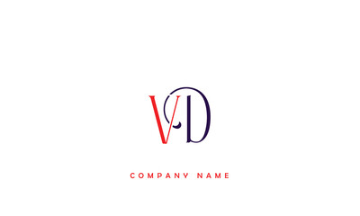 VD, DV, V, D Abstract Letters Logo Monogram