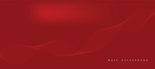 Abstract red background with red wavy lines