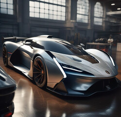 Car of the future Mirsnov design. AI generation