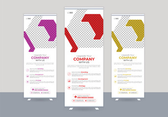 Corporate business rollup banner template design