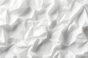 White crumpled paper texture abstract background