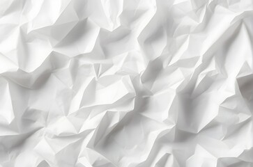 Obraz premium White crumpled paper texture abstract background