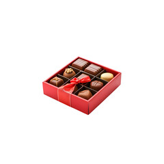 Red Chocolate box isolated PNG