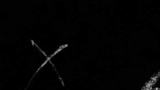Dust and scratches old damaged surface. Grunge doodle texture. Retro vintage inverted effect on white background. High quality 4k footage