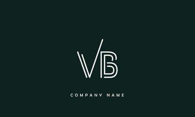 Fototapeta na wymiar VB, BV, V, B Abstract Letters Logo Monogram