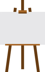 Vector Sienna Painter's Easel Brown - Mockup isolated on background