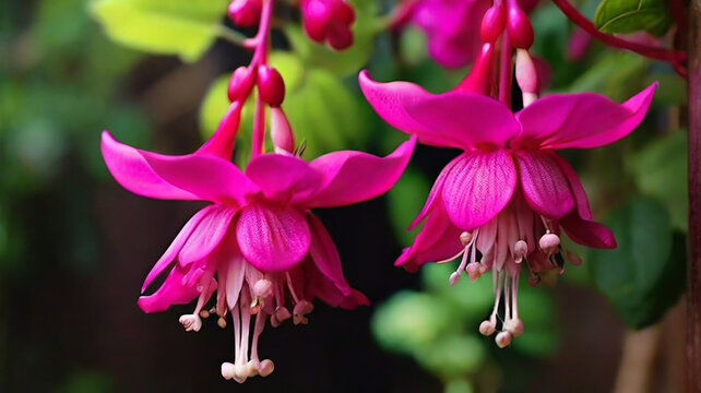 A Beautiful Fuchsia flowers.