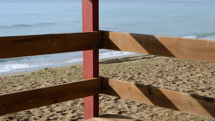 Detail handrail in Marbella beach - 712595157