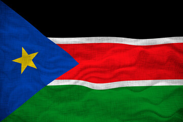National flag of South Sudan. Background  with flag of South Sudan.