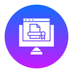 Online Certificate Icon of Online Education iconset.