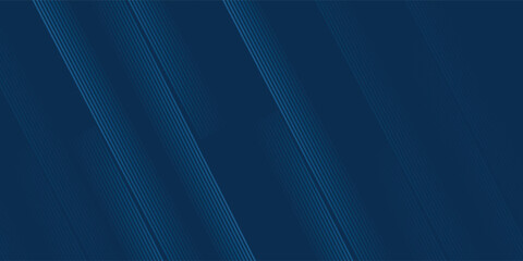 Dark blue background. Modern line stripes curve abstract presentation background. Luxury paper cut background.