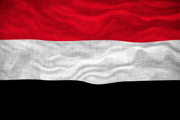 National flag of Yemen. Background  with flag  of Yemen.