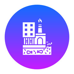 Fototapeta premium Factory Waste Icon of Pollution iconset.