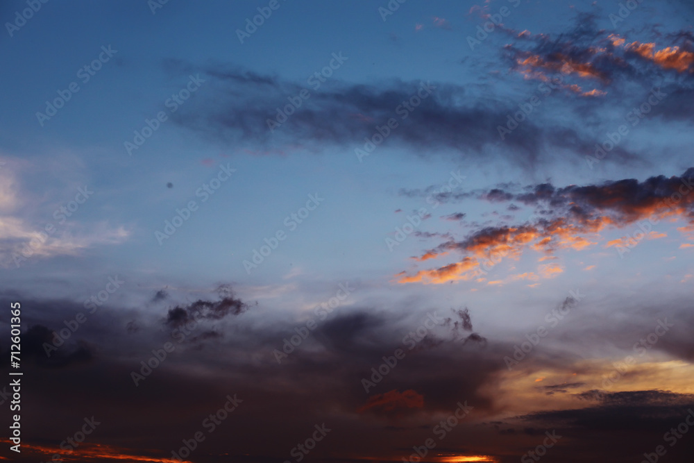 Wall mural sky landscape with clouds in pastel colors