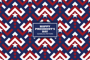 Fototapeta premium Presidents Day Seamless pattern Background Design. Banner, Poster, Greeting Card. Vector Illustration.
