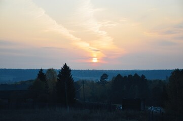 sunset in the mountains