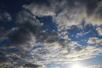 Summer blue sky cloud gradient light white background. Beauty clear cloudy in sunshine calm bright winter air bacground. Gloomy vivid cyan landscape in environment day horizon skyline view spring wind