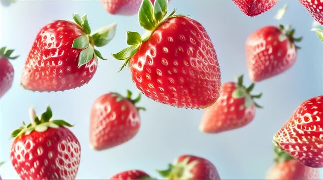flying strawberries pattern