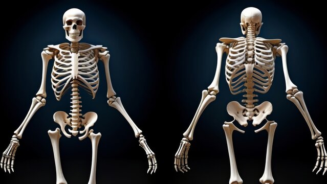 3d rendered illustration of a skeleton ai generated