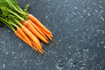 Bunch of fresh carrots