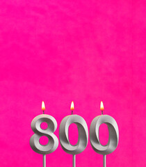 Candle number 800 - Number of followers or likes