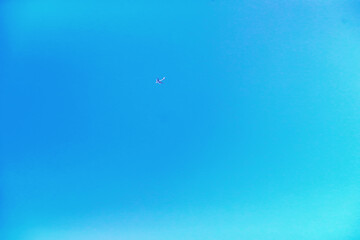 Multicolored sky background. High clouds in the summer sky. Meteorological observations of the sky.