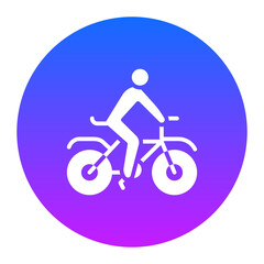 Obraz premium Cycling Person Icon of Physical Fitness iconset.