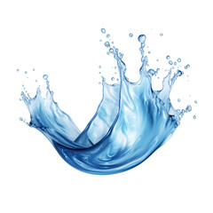 Crown water Liquid splash transparent background, blue water splash