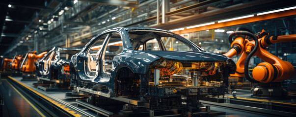 Automated production with robotic arm for high-tech electric vehicles