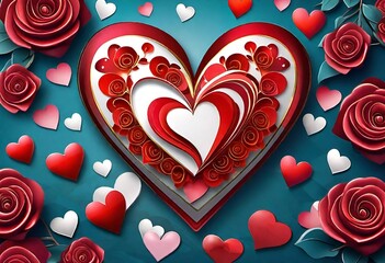 Enchanted Roses and Hearts: A Tapestry of Valentine's Romance