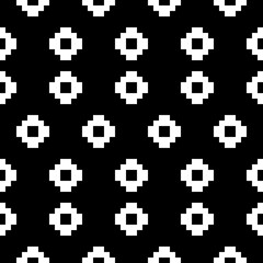 Seamless pattern. Inca crosses ornament. Ethnical folk image. Ethnic embroidery background. Tribal wallpaper. Tribe motif. Ancient mosaic. Digital paper for web design, textile print. Vector artwork