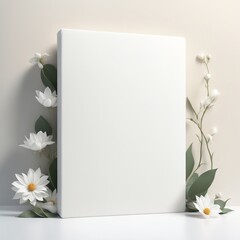 Tabula Rasa - White Canvas and Floral Growth