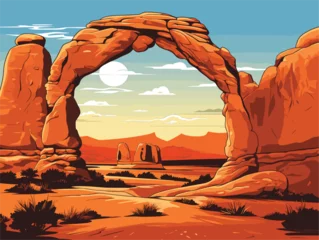 Rolgordijnen arch in the desert © Nadula