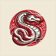 Vector Zodiac Sign for Year of Snake