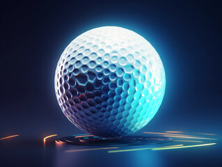 golf ball on black