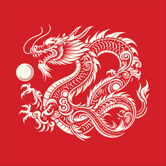 Vector Zodiac Sign for Year of Dragon